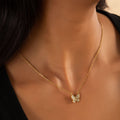 Iced Butterfly Necklace | Necklaces by DORADO