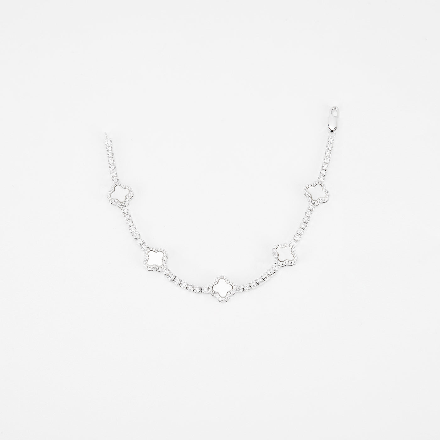 Iced Clover Tennis Bracelet | Bracelets by DORADO