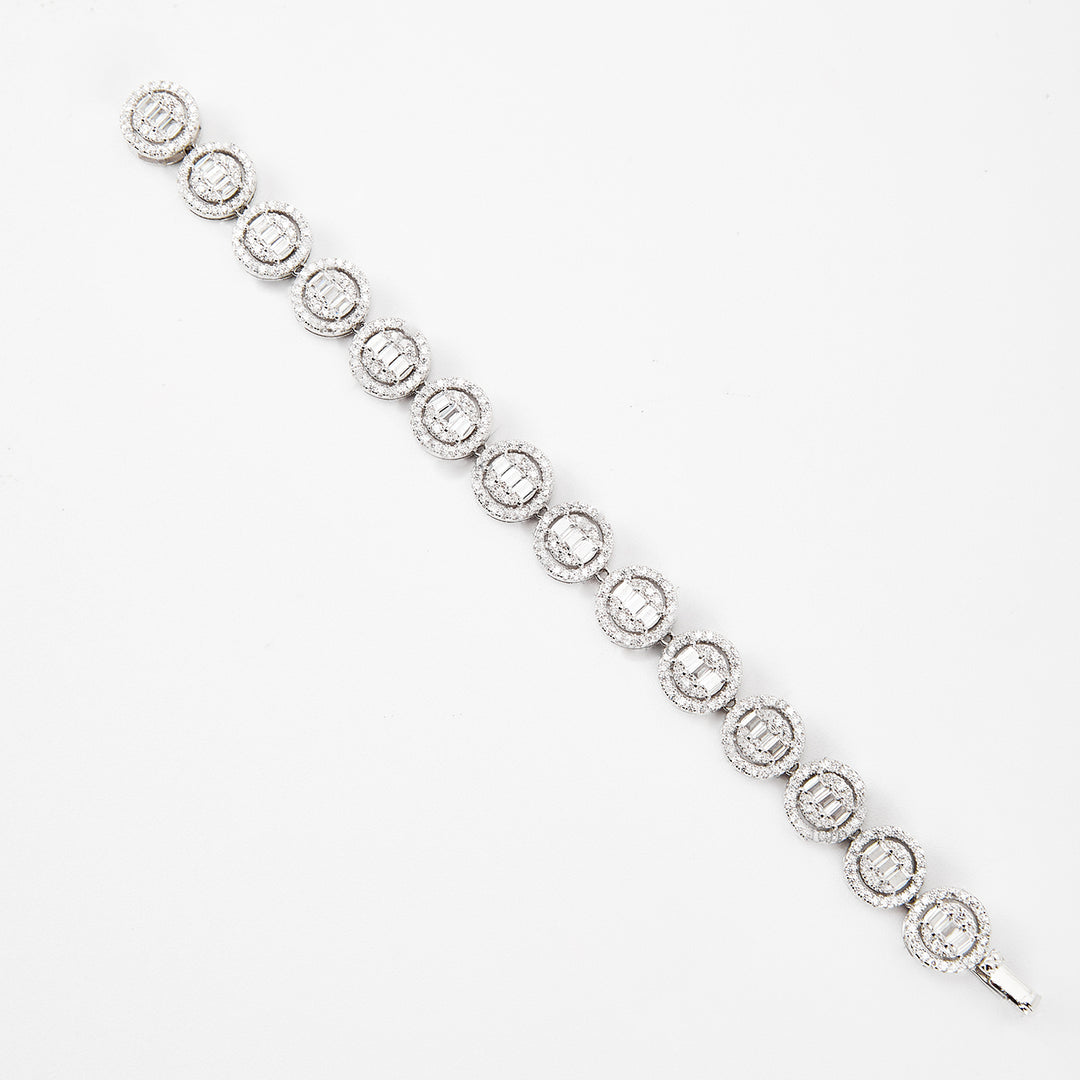 Iced Halo Tennis Bracelet | Bracelets by DORADO