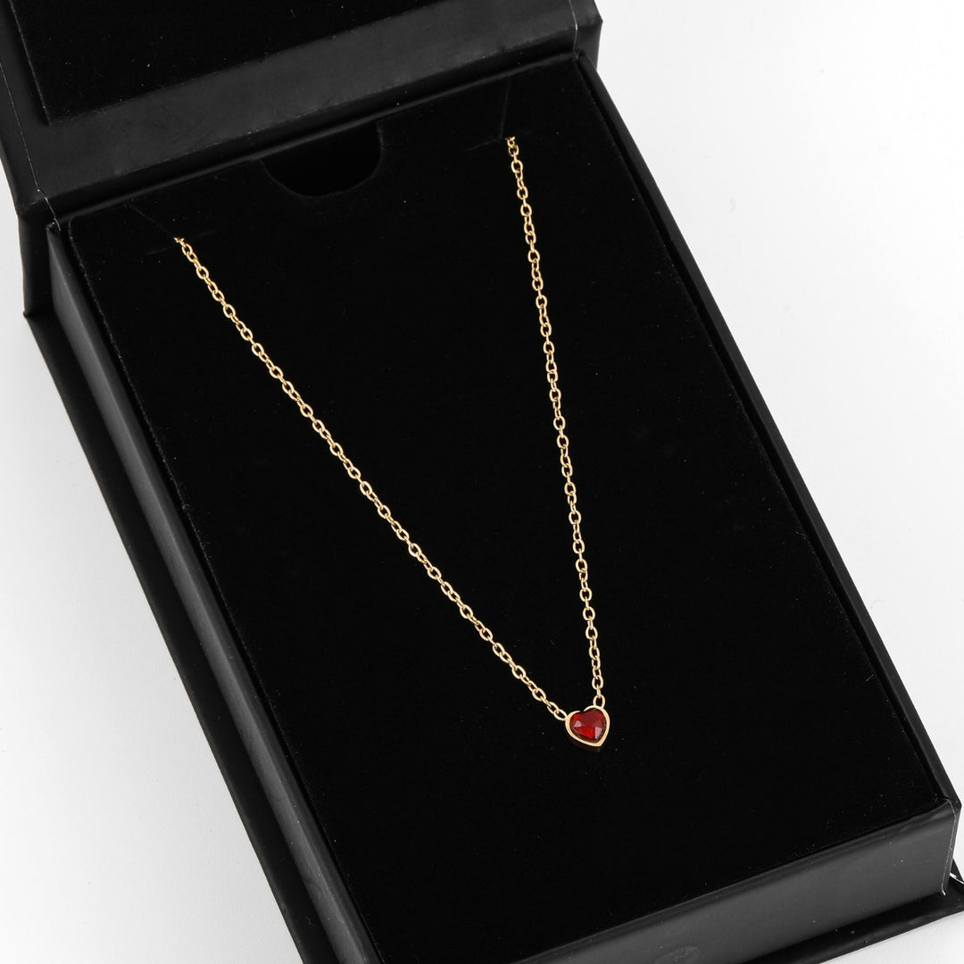 Heart Birthstone Necklace | Necklaces by DORADO