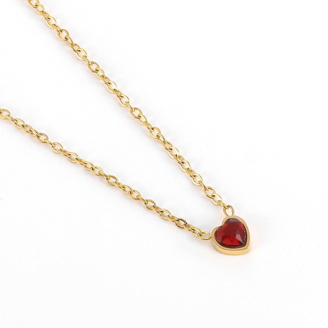 Heart Birthstone Necklace | Necklaces by DORADO