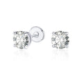 Round Cut Moissanite Stud Earrings | Earrings by DORADO