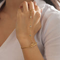 Script Name Hand Chain Bracelet
