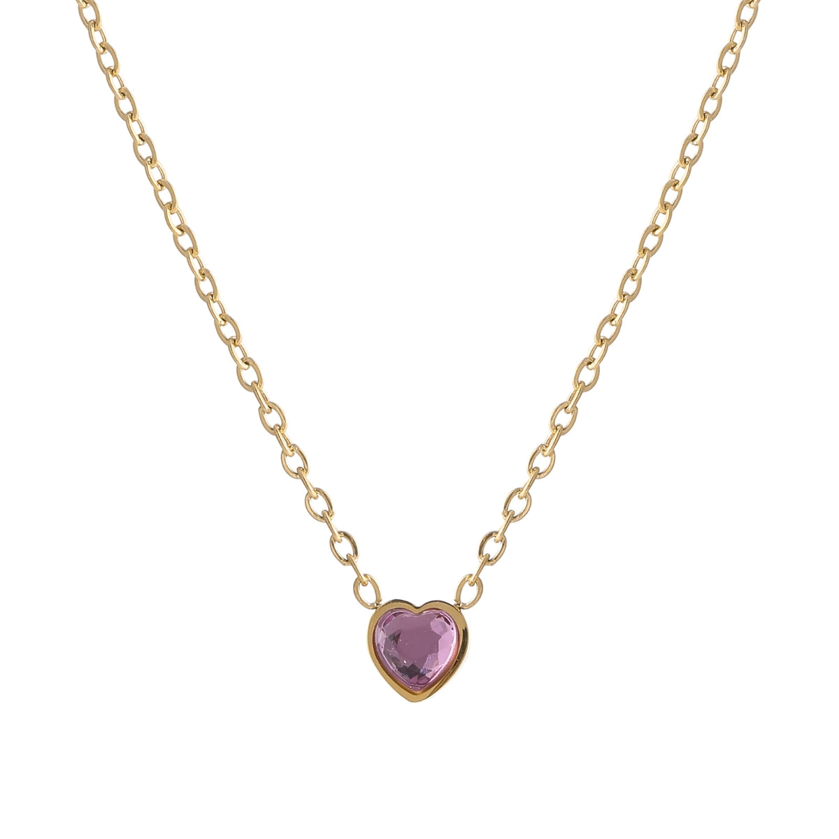 Heart Birthstone Necklace | Necklaces by DORADO