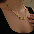 Thick Nameplate Necklace w/ Cuban Chain | Necklaces by DORADO