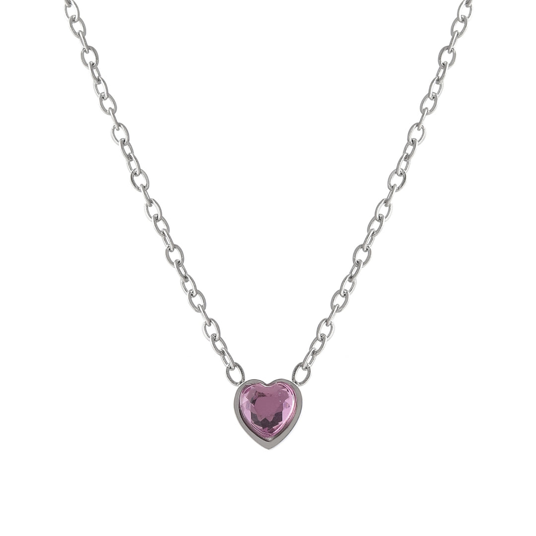 Heart Birthstone Necklace | Necklaces by DORADO