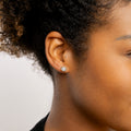 Bezel Stone Earrings