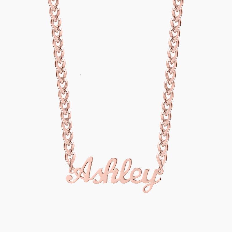 Custom Name Necklace w/ Cuban Chain