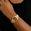 DORADO Gold Timeless Watch - Chocolate