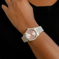 DORADO Iced Silver Timeless Watch - Pink