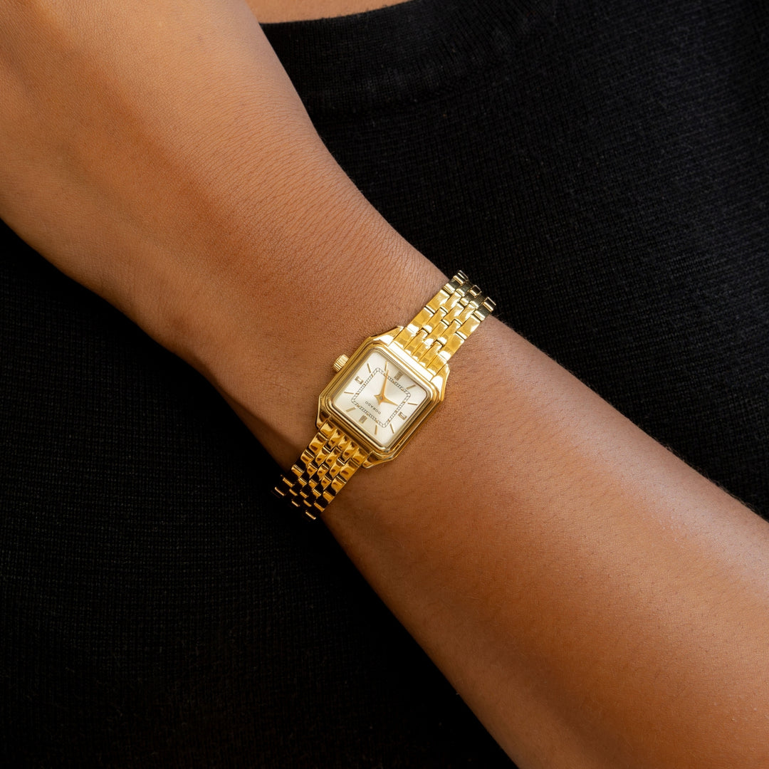 DORADO Satin Square Watch - Gold