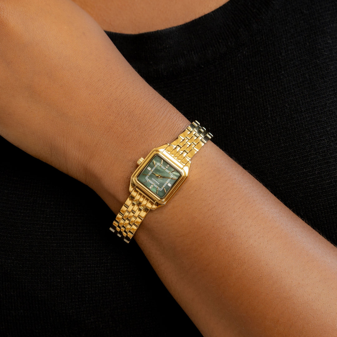 DORADO Satin Square Watch - Green