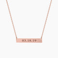 Engraved Bar Necklace | Necklaces by DORADO