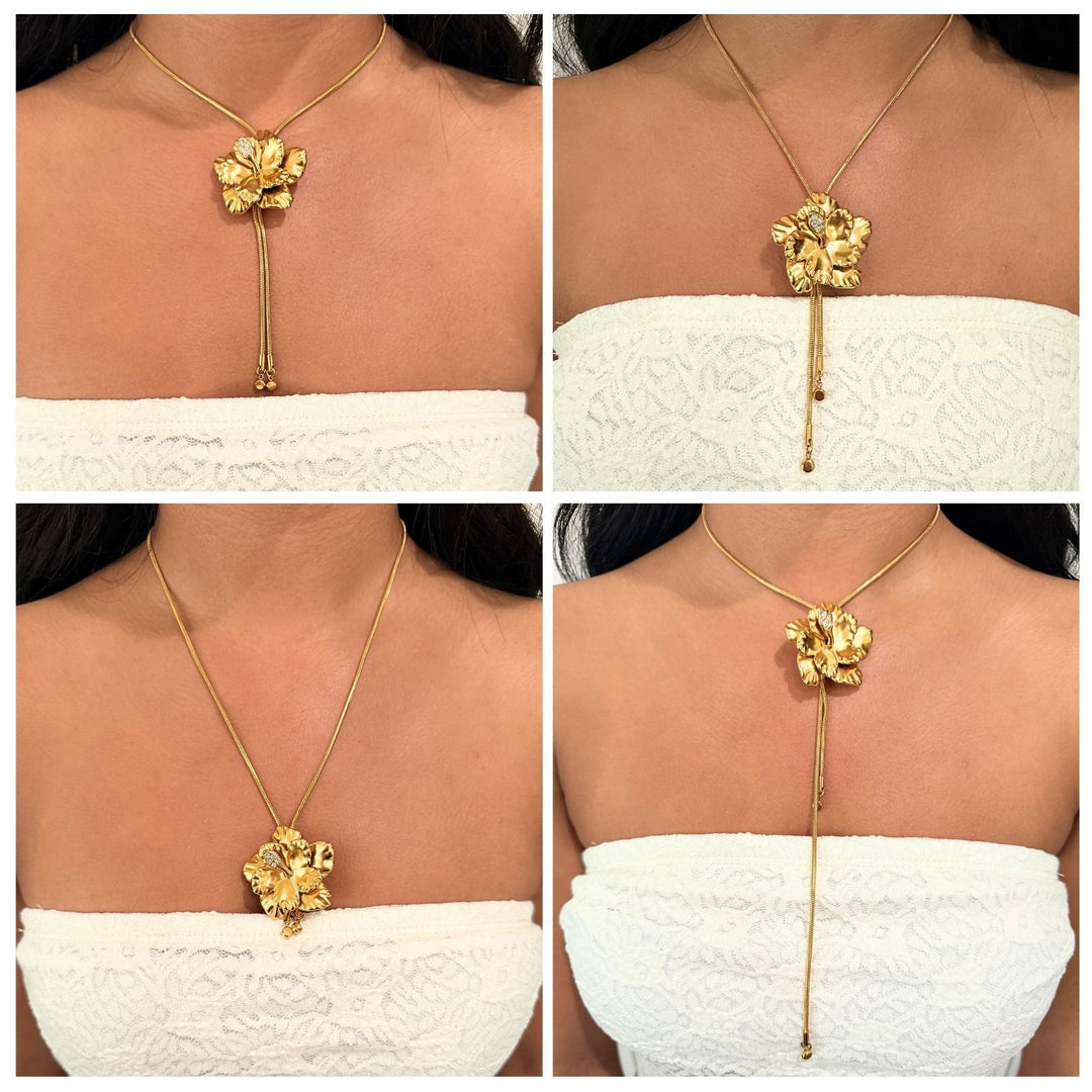 Hibiscus Petal Necklace | Necklaces by DORADO