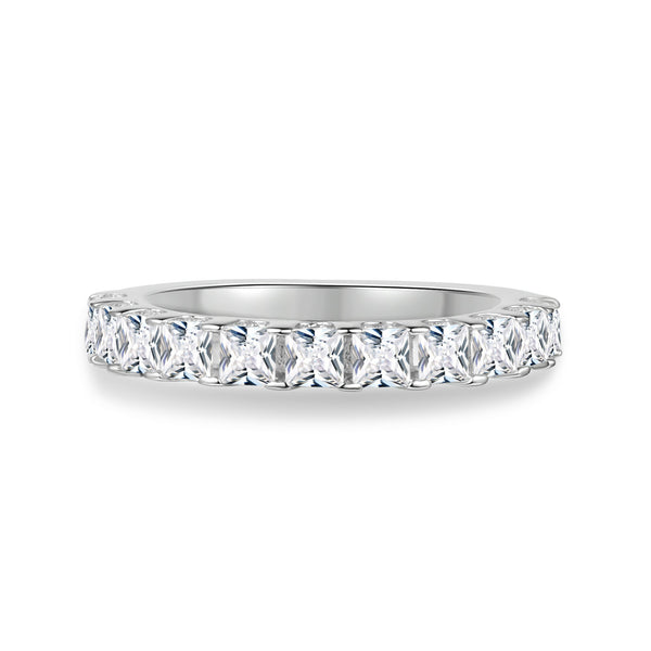 Princess Cut Moissanite Half Eternity Band | Engagement Ring by DORADO