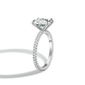 Radiant Cut Moissanite Engagement Ring With Eternity Band | Engagement Ring by DORADO