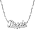 Kids Double Plated Heart Name Necklace w/ Cuban Chain | DORADO