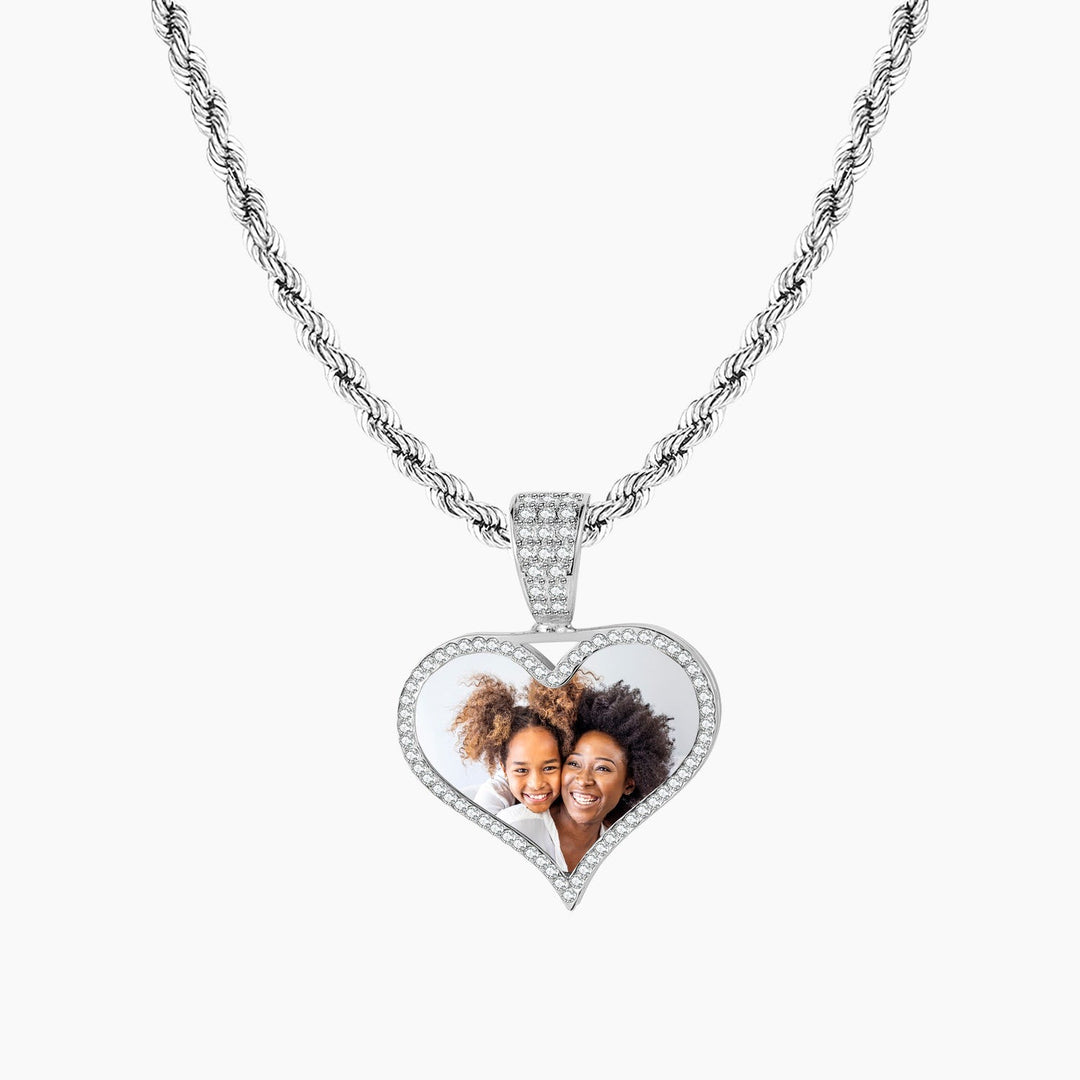 Kids Iced Photo Pendant w/ Rope Chain | Necklaces by DORADO