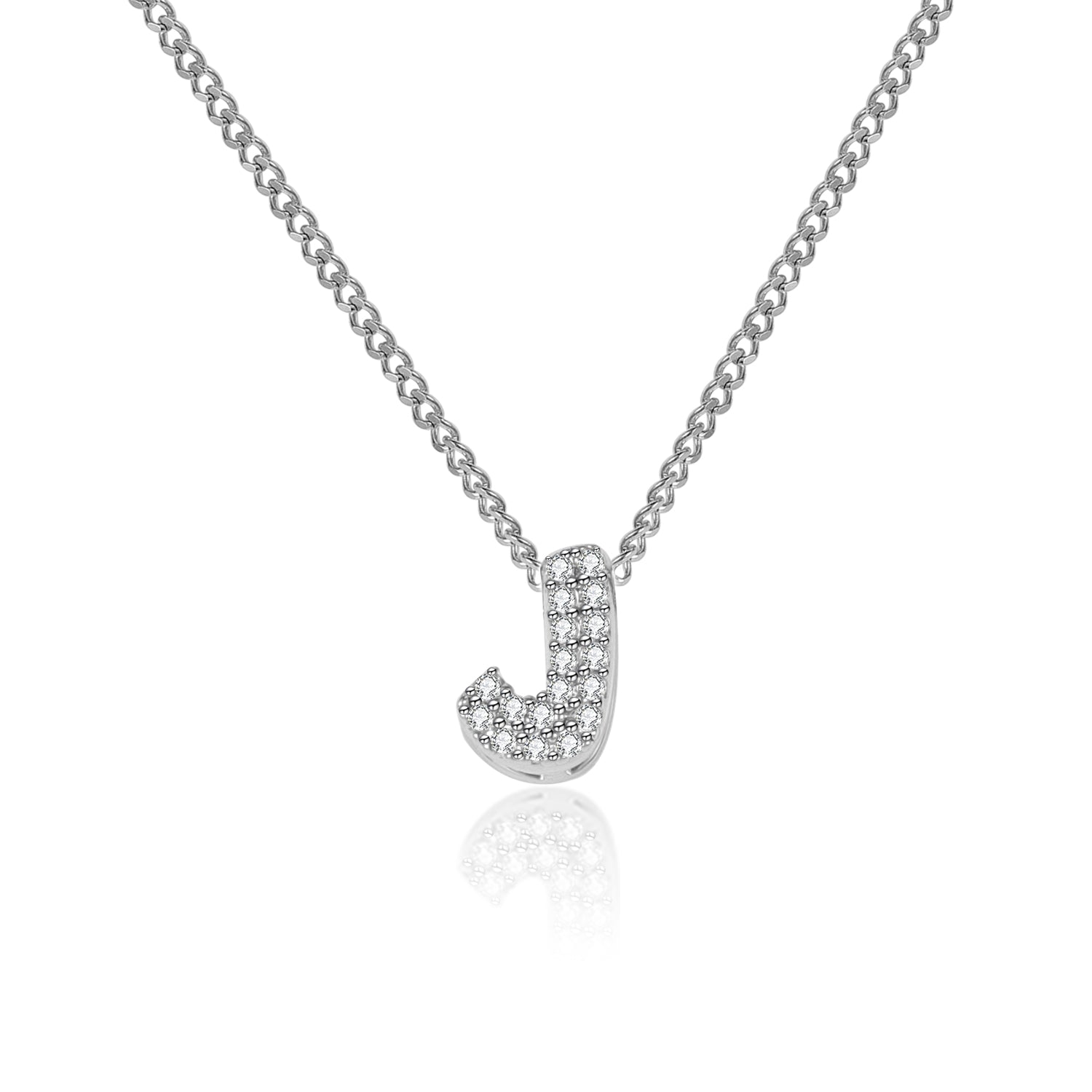 Iced Bubble Initial Necklace w/ Cuban Chain | Necklaces by DORADO