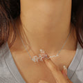 Birth Flower Horizontal Name Necklace | Dorado Fashion