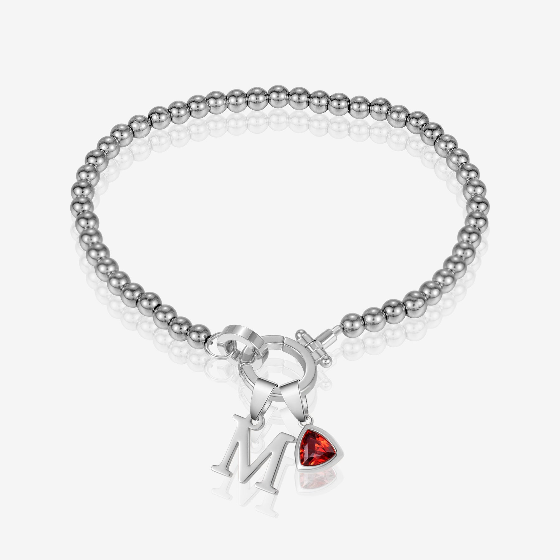 Initial Birthstone w/ Bead Bracelet | Bracelets by DORADO