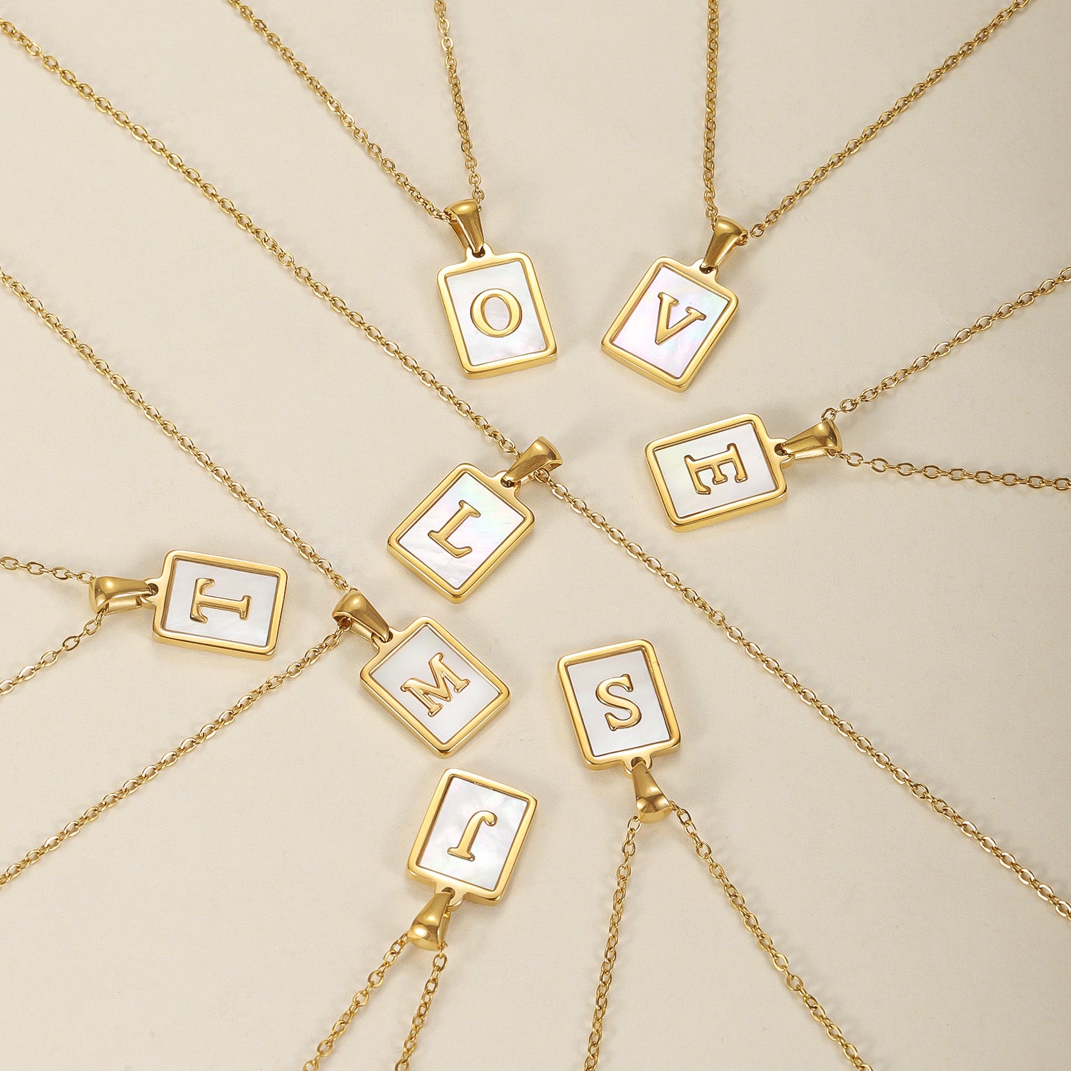 Pearl Initial Tag Necklace | Necklaces by DORADO