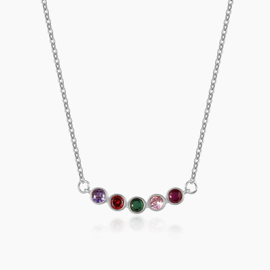 Family Birthstone Bezel Necklace | DORADO