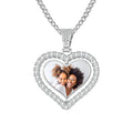 Iced Heart Spinning Photo Pendant | Necklaces by DORADO