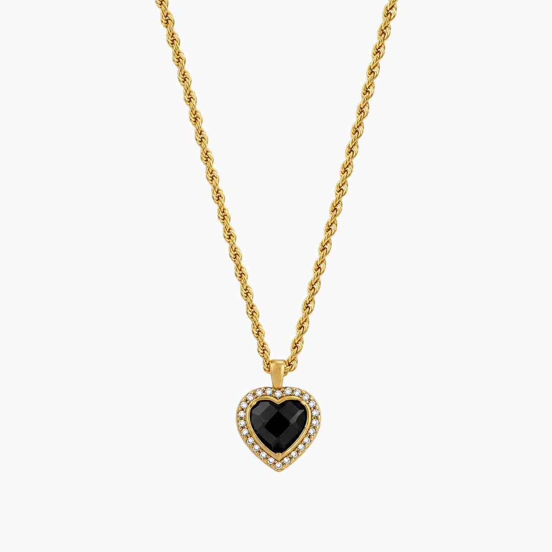 Iced Heart Pendant Necklace