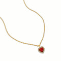 Iced Heart Pendant Necklace