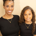 Kids Gothic Letter Necklace w/ Cuban Chain | DORADO