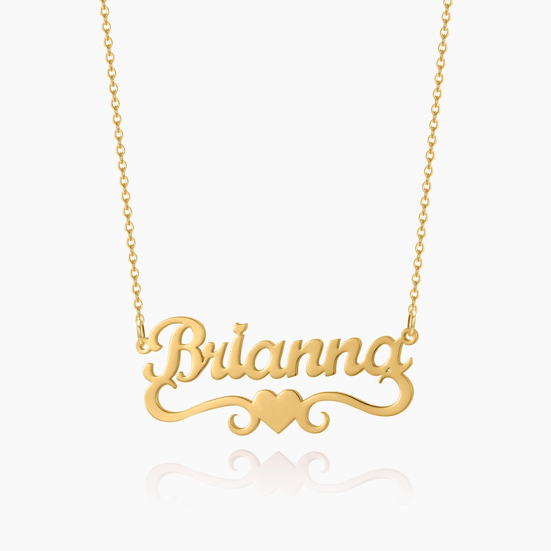 Kids Love Heart Name Necklace | Necklaces by DORADO