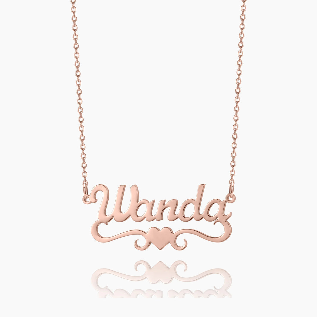 Kids Love Heart Name Necklace | DORADO