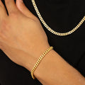 Mens Iced Cuban Link Bracelet - 5mm