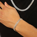 Mens Iced Cuban Link Bracelet - 8mm
