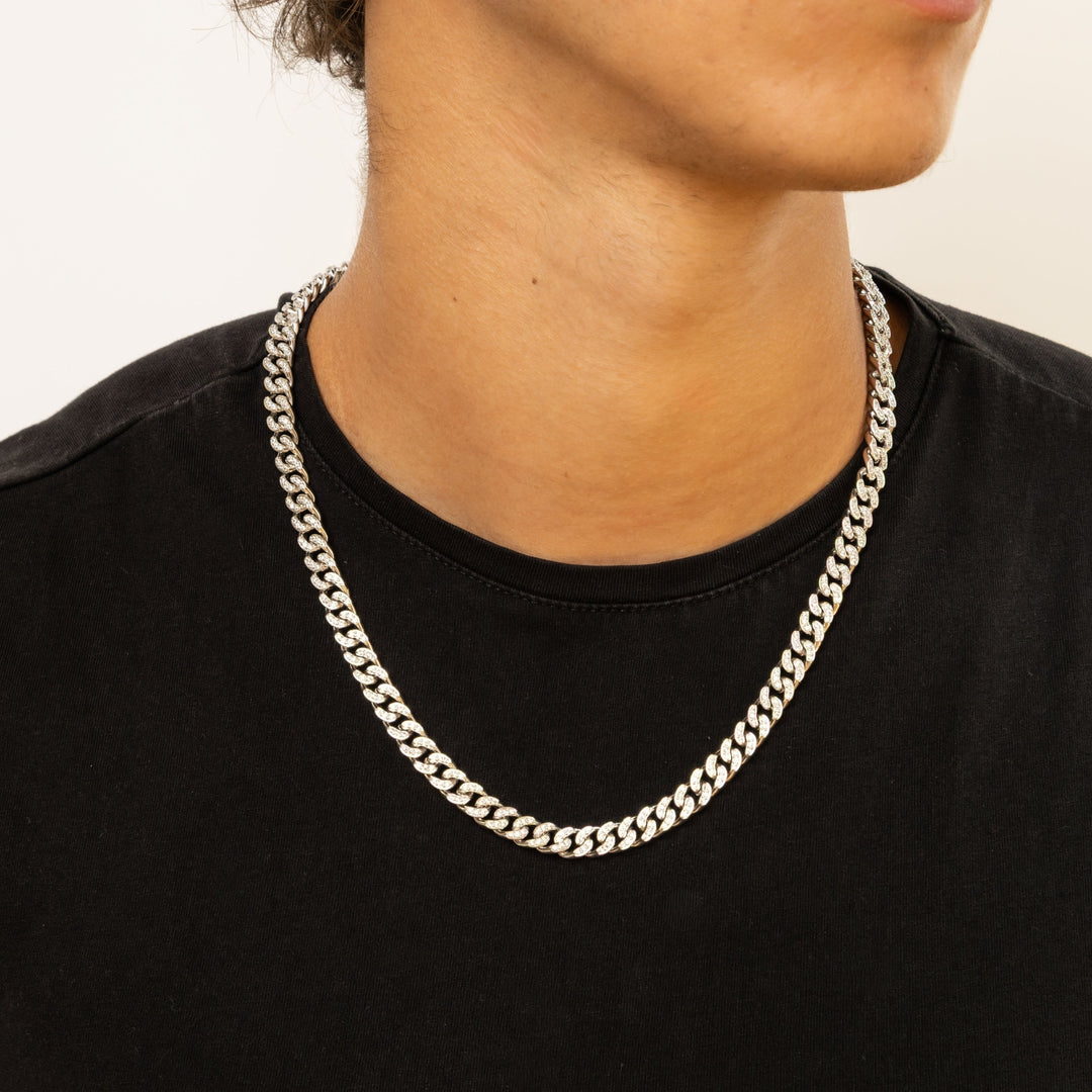 Mens Iced Cuban Link Chain - 8mm