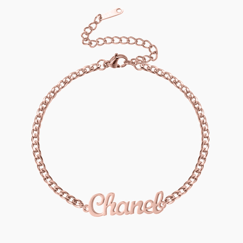 Name Bracelet w/ Cuban Chain | Bracelets by DORADO