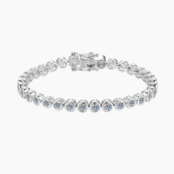 Round Bezel Tennis Chain Bracelet | Bracelets by DORADO