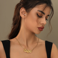 Double Plated Heart Name Necklace w/ Cuban Chain | Necklaces by DORADO