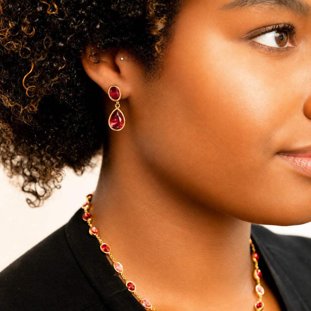 Heirloom Teardrop Stone Earrings | DORADO