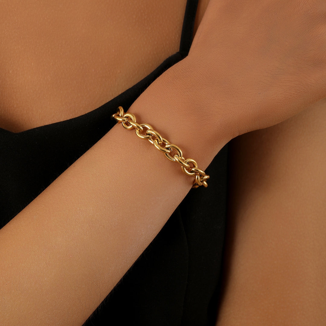 Chunky Rolo Chain Bracelet | Bracelets by DORADO