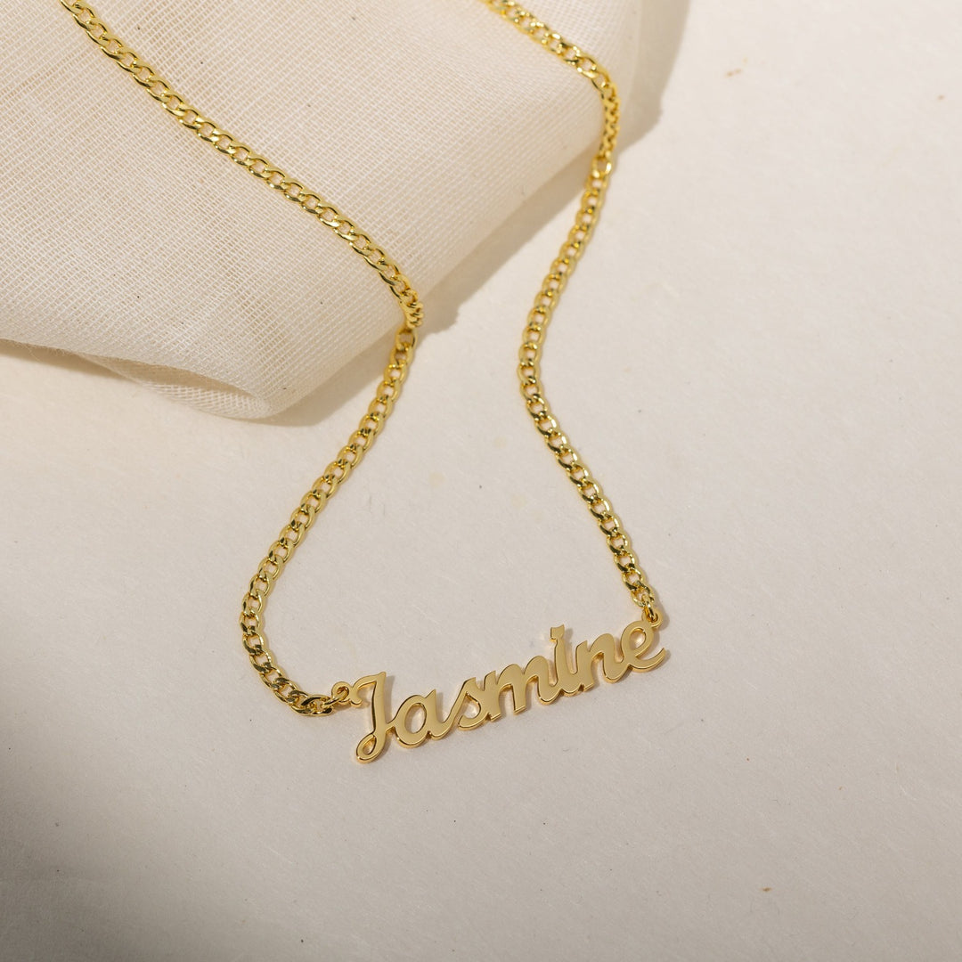 Kids Custom Name Necklace w/ Cuban Chain | Necklaces by DORADO