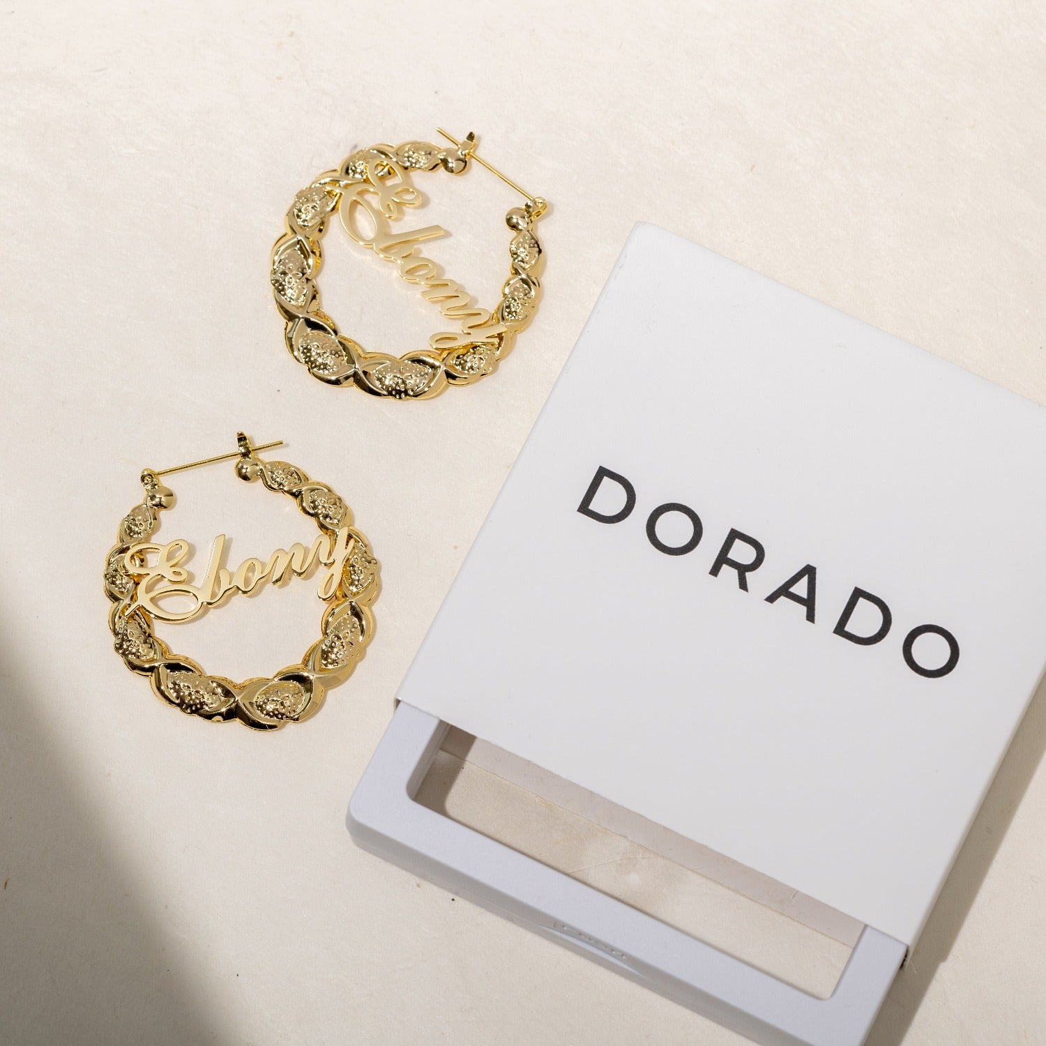 XOXO Name Hoop Earrings | Earrings by DORADO