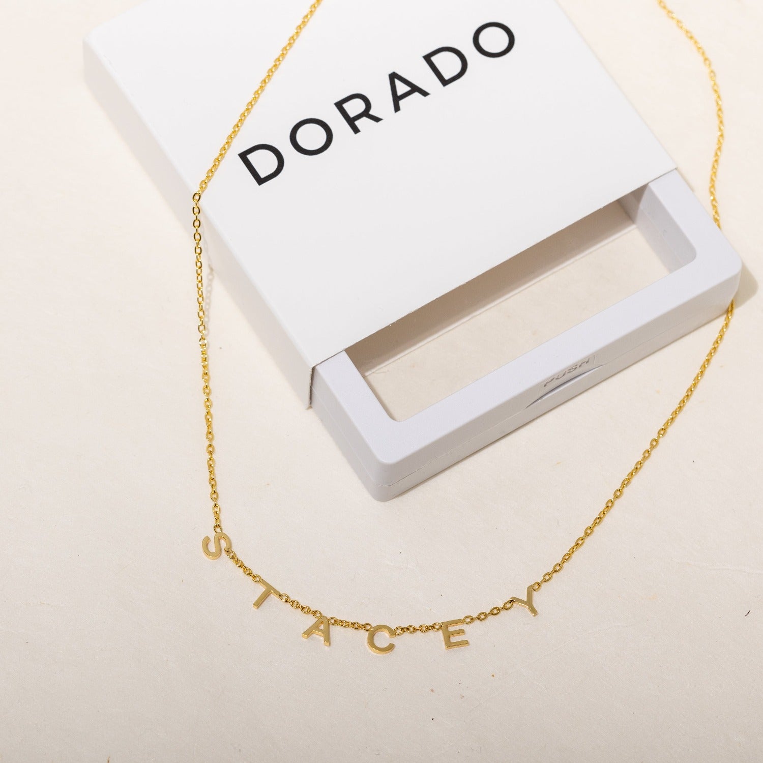 Custom Letter Necklace | Necklaces by DORADO