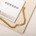 Initials Choker w/ XL Cuban Chain | Necklaces by DORADO