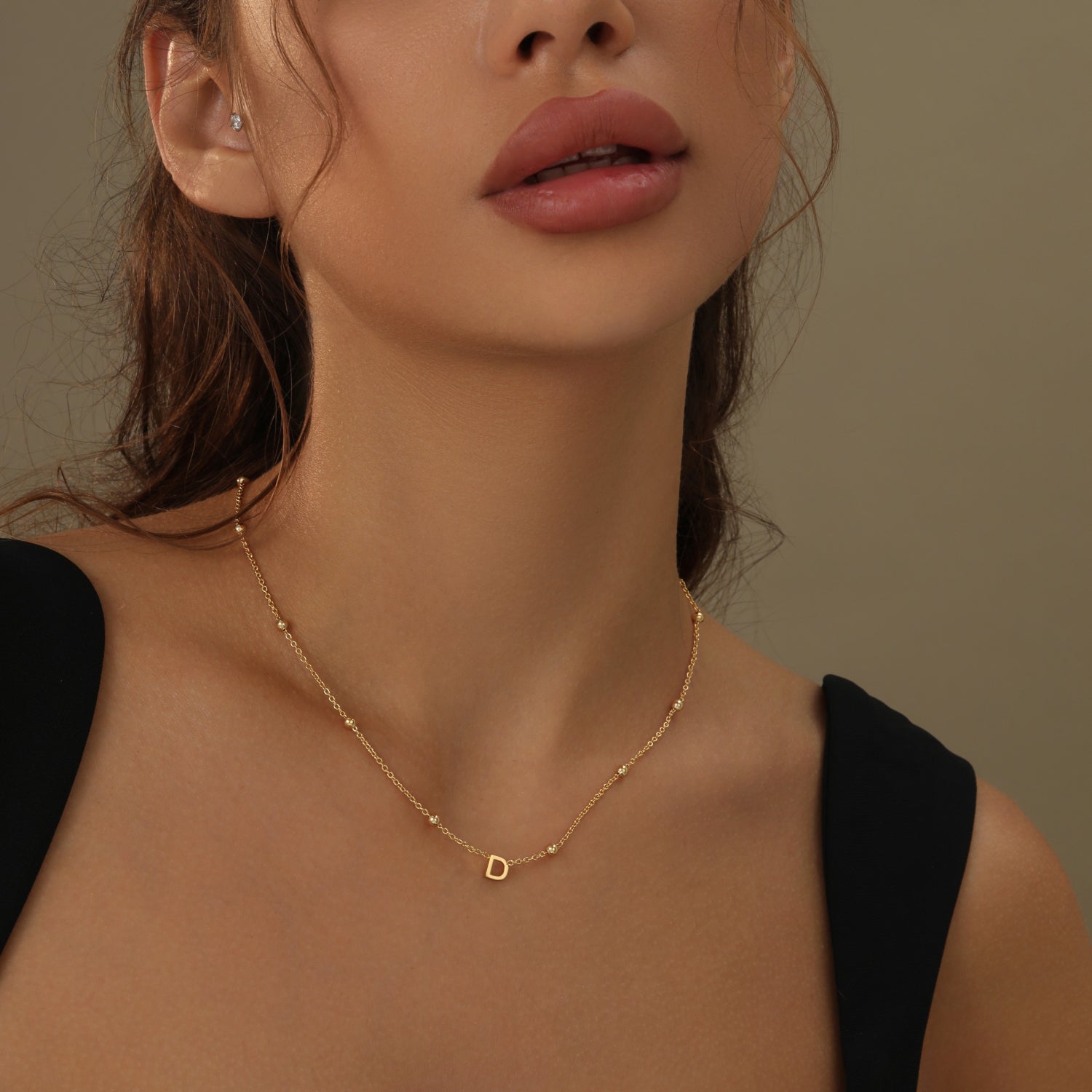 Letter Necklace w/ Satellite Chain | Necklaces by DORADO