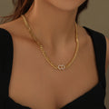 Iced Initials Necklace w/ Cuban Chain | Necklaces by DORADO