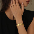 Engraved Bar Cuban Link Bracelet | Bracelet by DORADO