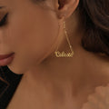 Name Dangle Earrings | Earrings by DORADO