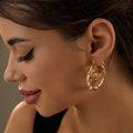 Bamboo Name Hoop Earrings | Earrings by DORADO